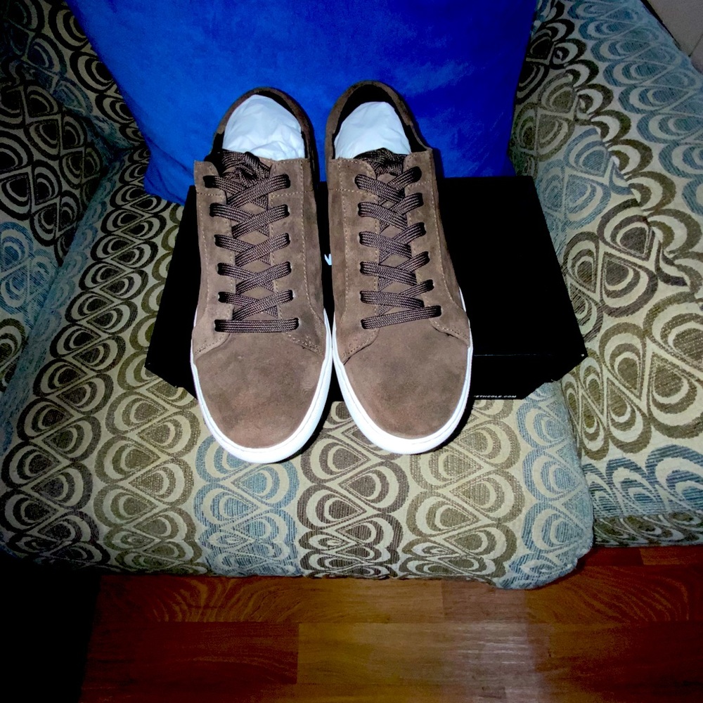 Brown suede sneakers